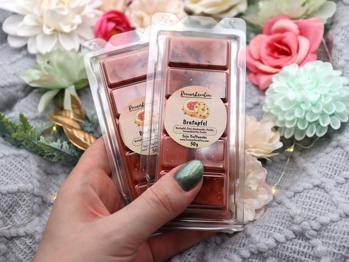 Tafel 50 g | Bratapfel | Duftwachs