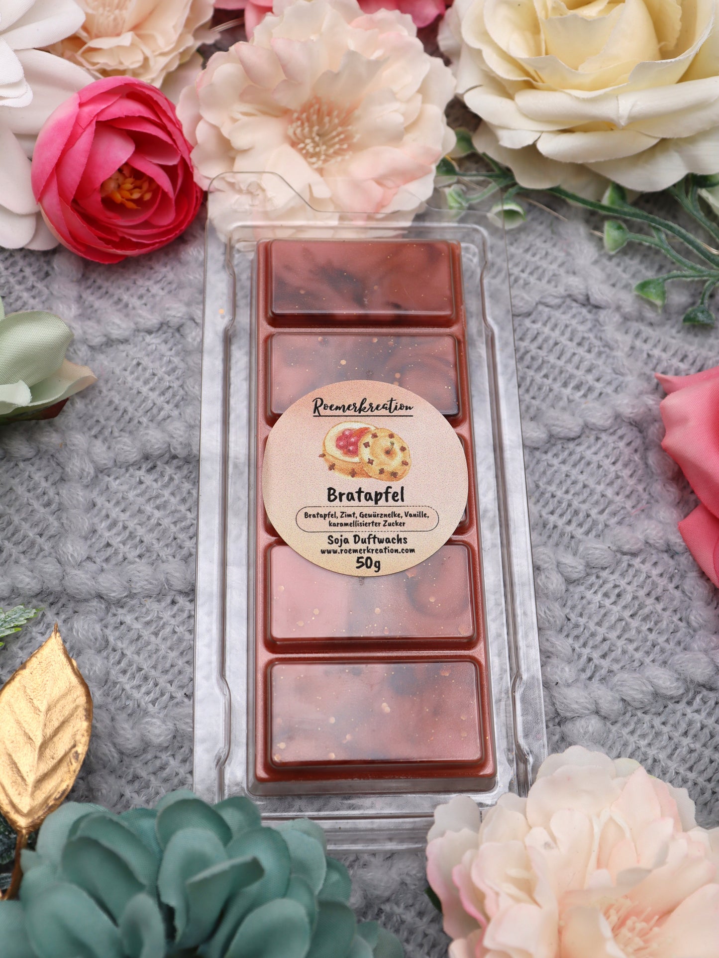 Tafel 50 g | Bratapfel | Duftwachs