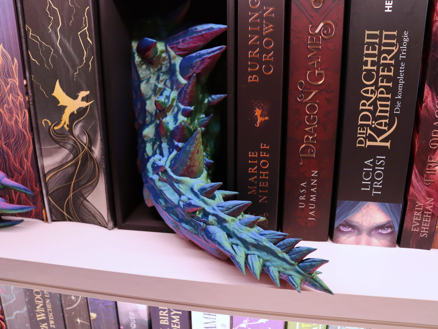 Book Nook Drache Rainbow Set/Einzeln | 3D Druck | Buchstütze | Dekoration Bücherregal