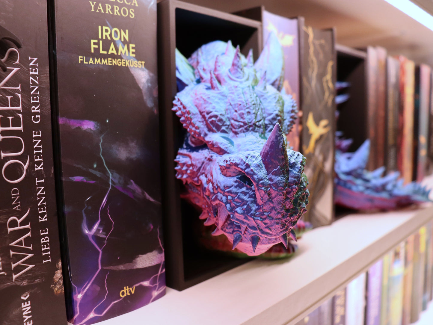 Book Nook Drache Rainbow Set/Einzeln | 3D Druck | Buchstütze | Dekoration Bücherregal