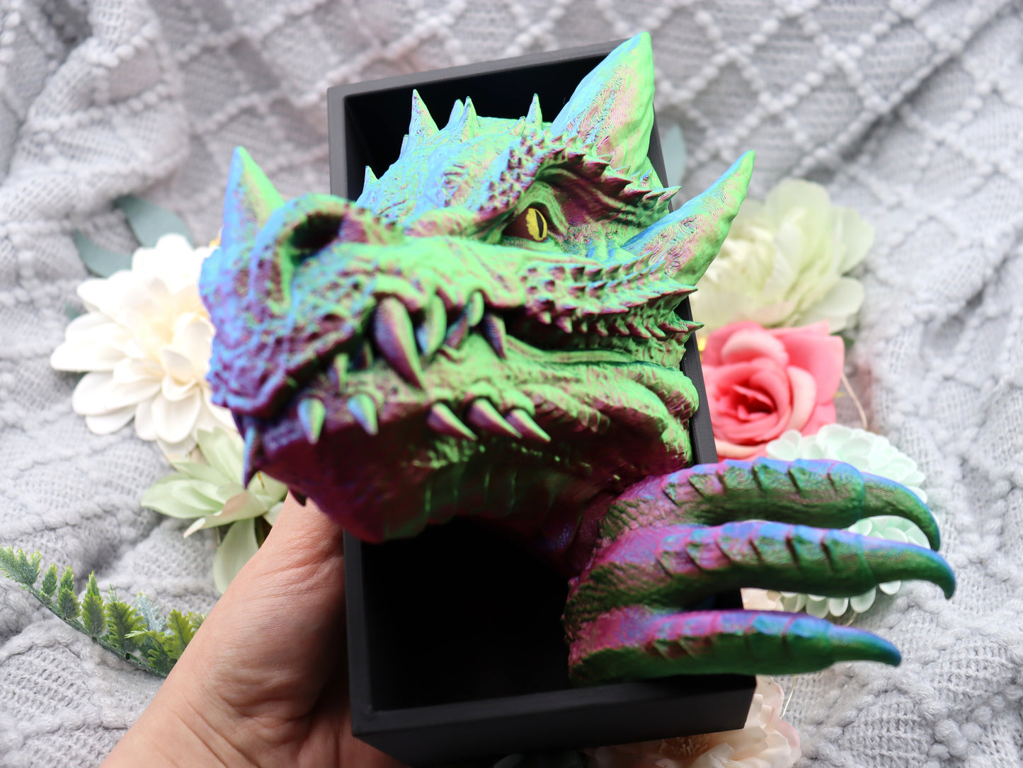 Book Nook Drache Rainbow Set/Einzeln | 3D Druck | Buchstütze | Dekoration Bücherregal