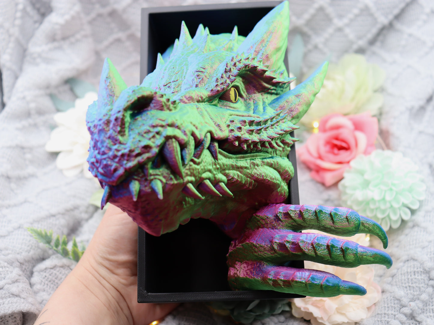 Book Nook Drache Rainbow Set/Einzeln | 3D Druck | Buchstütze | Dekoration Bücherregal