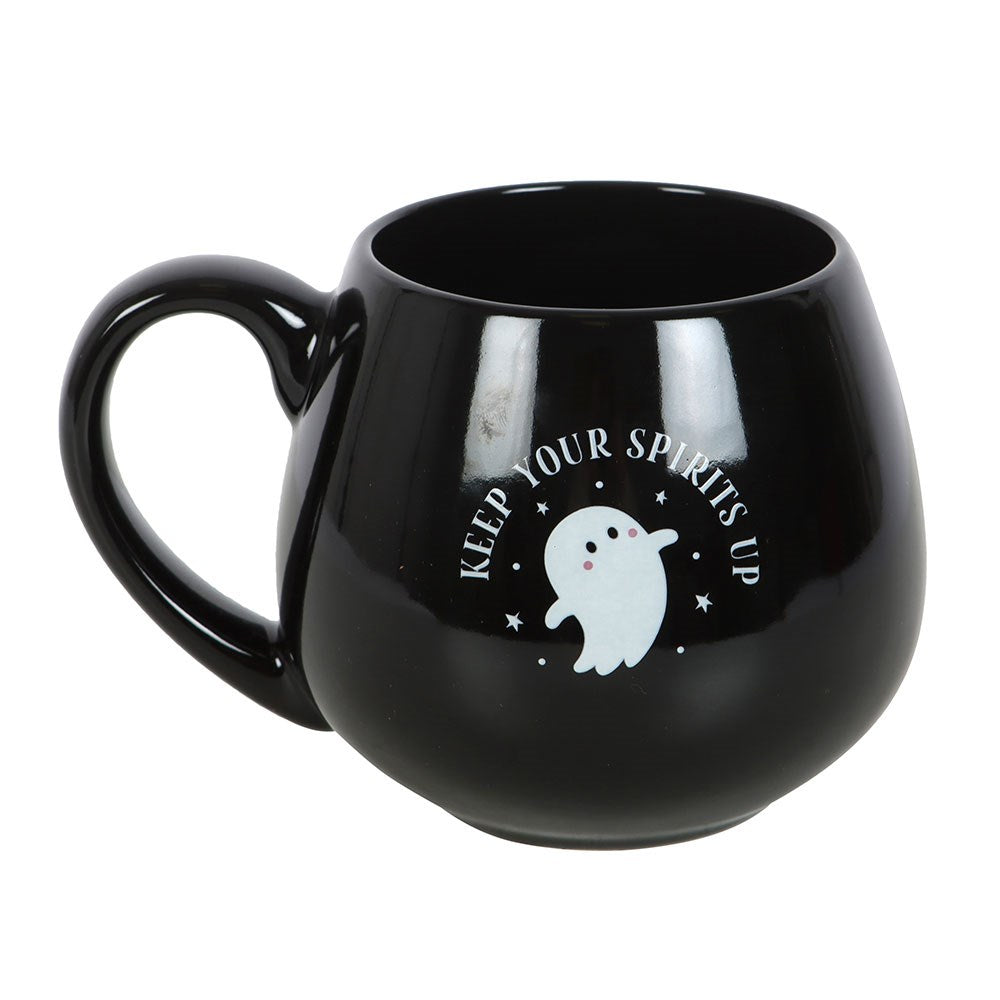 Tasse "Keep your Spirits up" Keramik schwarz
