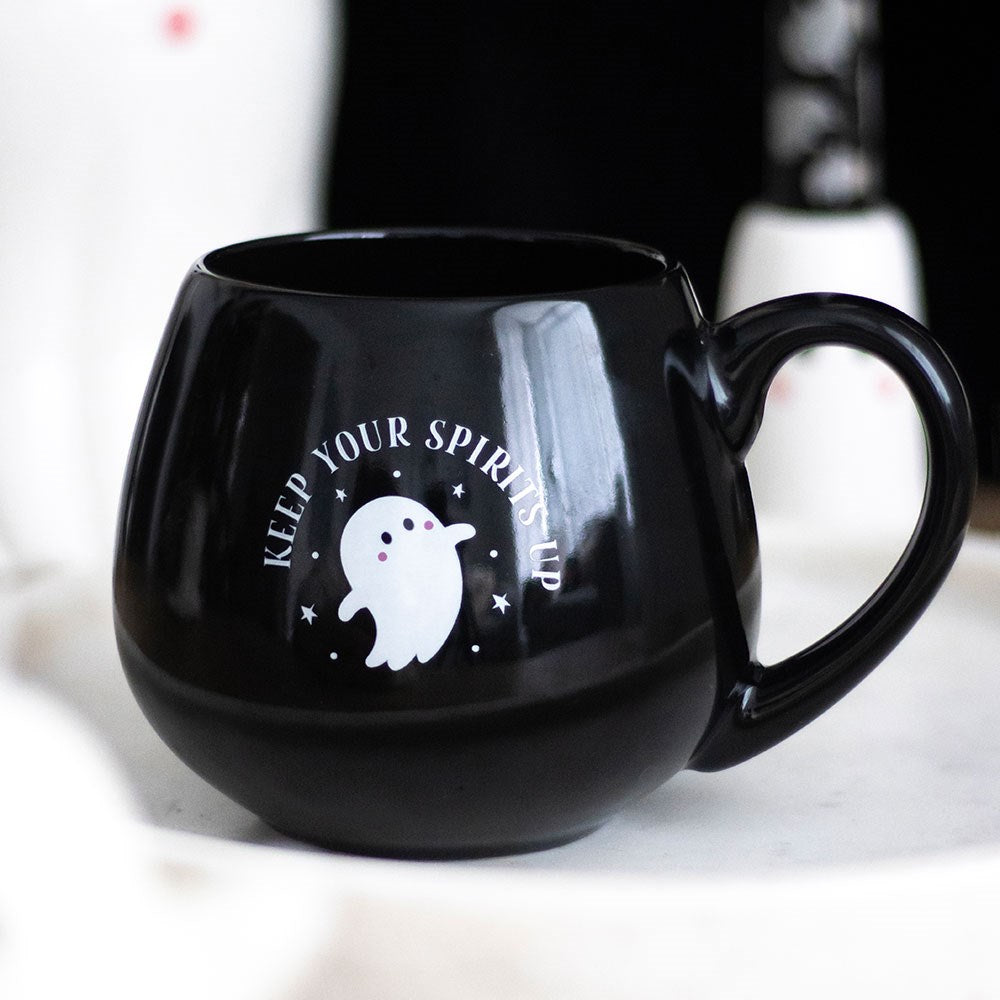 Mug "Keep your Spirits up" ceramic black