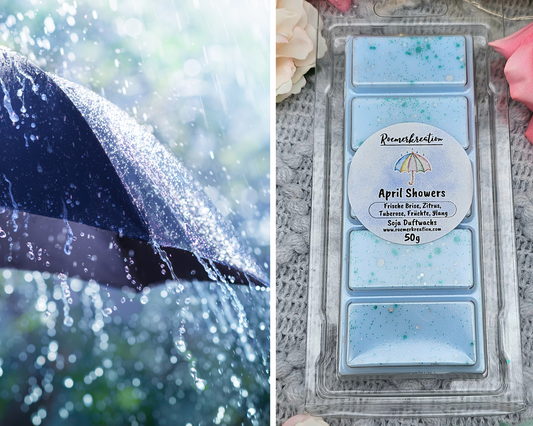 Tafel 50 g | April Showers | Duftwachs