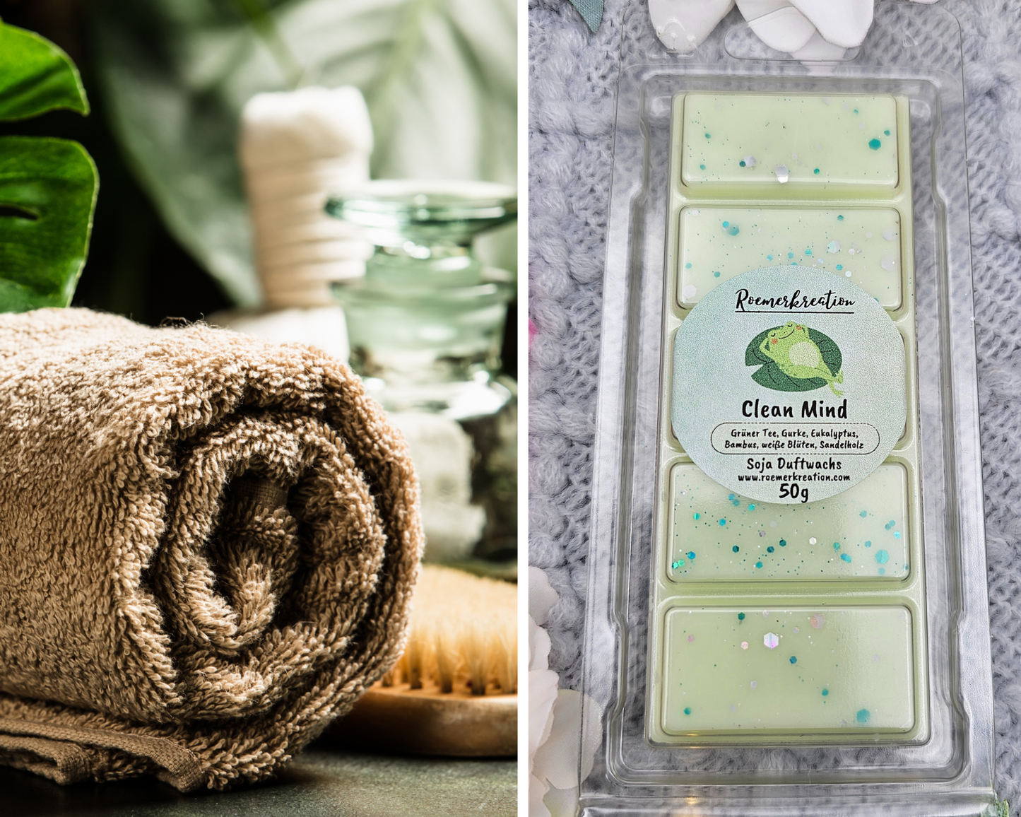 Tafel 50 g | Clean Mind | Duftwachs
