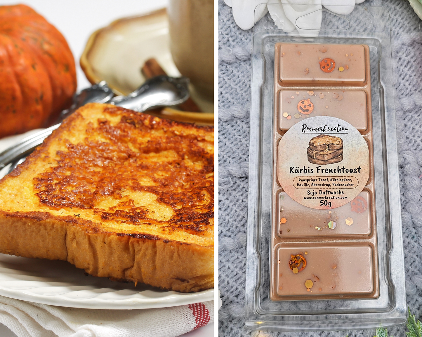 Tafel 50 g | Kürbis Frenchtoast | Duftwachs