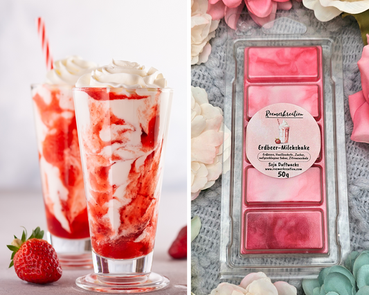Tafel 50 g | Erdbeer-Milchshake | Duftwachs