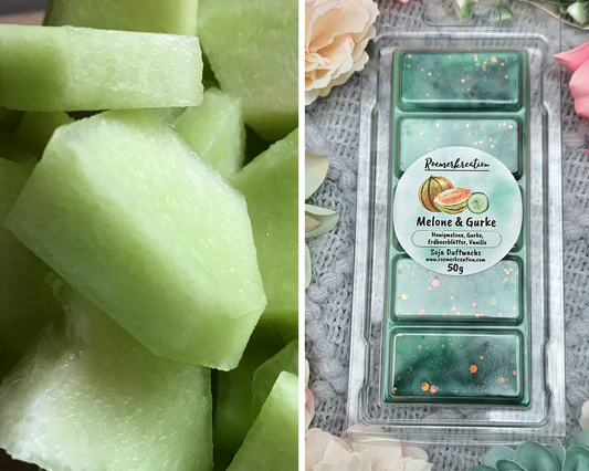 Tafel 50 g | Melone & Gurke | Duftwachs
