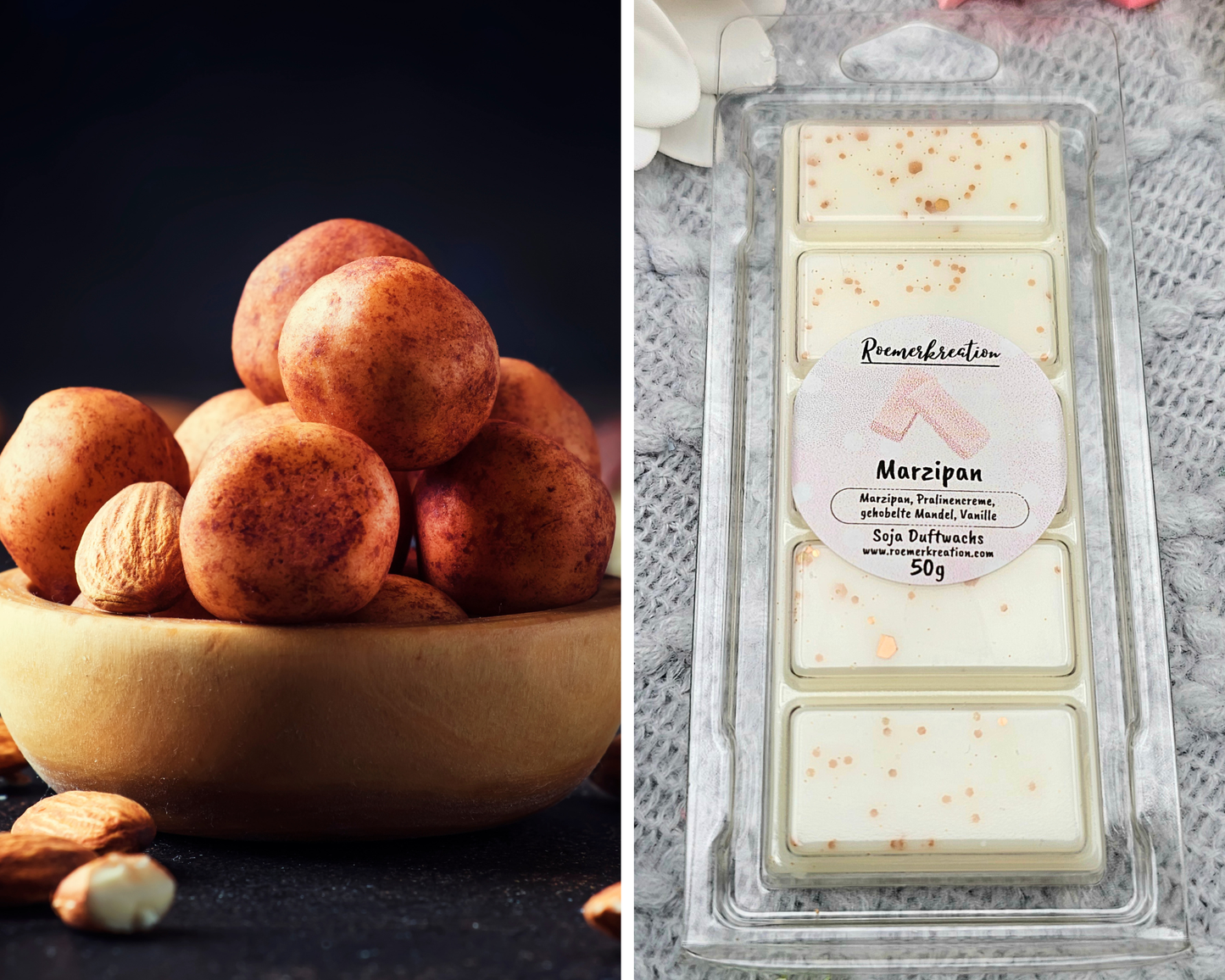 Tafel 50 g | Marzipan | Duftwachs