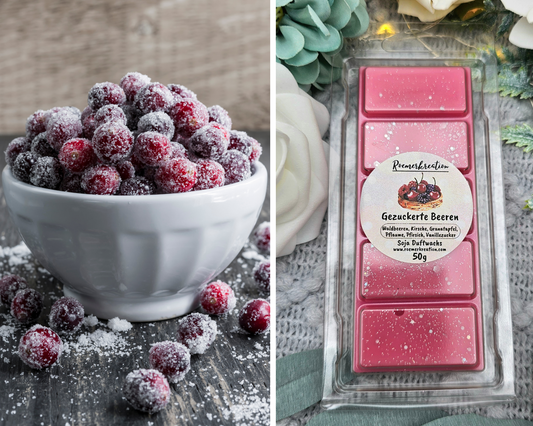 Tafel 50 g | Gezuckerte Beeren | Duftwachs
