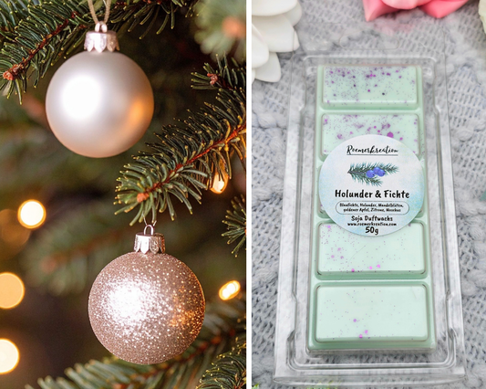 Tafel 50 g | Holunder & Fichte | Duftwachs