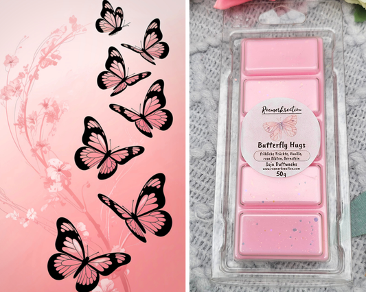 Tafel 50 g | Butterfly Hugs | Duftwachs