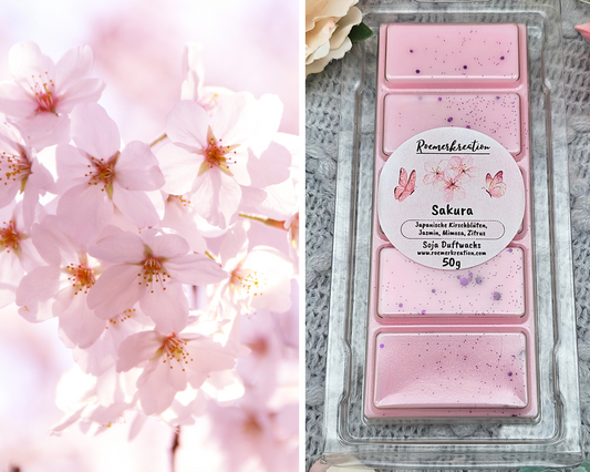 Tafel 50 g | Sakura | Duftwachs