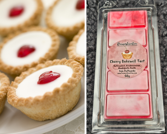 Tafel 50 g | Cherry Bakewell Tart | Duftwachs