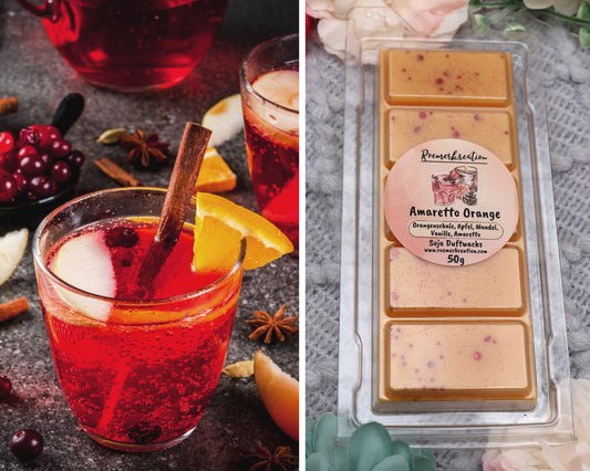 Tafel 50 g | Amaretto Orange | Duftwachs