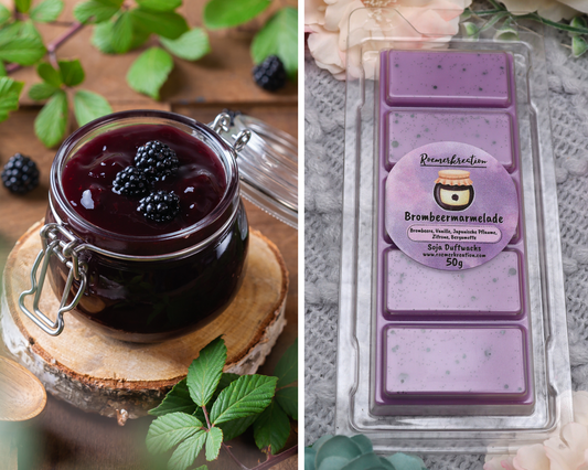 Tafel 50 g | Brombeermarmelade | Duftwachs