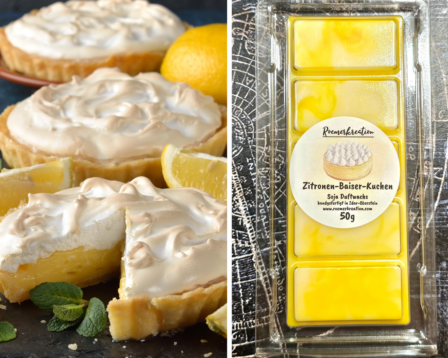 Tafel 50 g | Zitronen-Baiser-Kuchen | Duftwachs