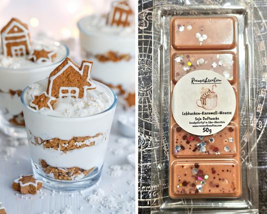 Tafel 50 g | Lebkuchen-Karamell-Mousse | Duftwachs