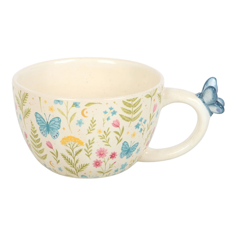 Tasse "Luna Bloom Floral" Keramik Creme