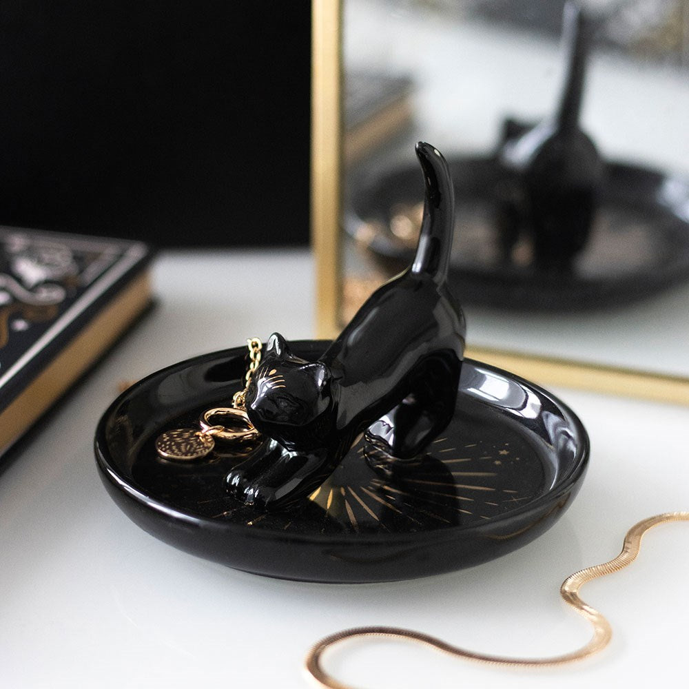 Schmuckschale "Black Cat" Keramik schwarz