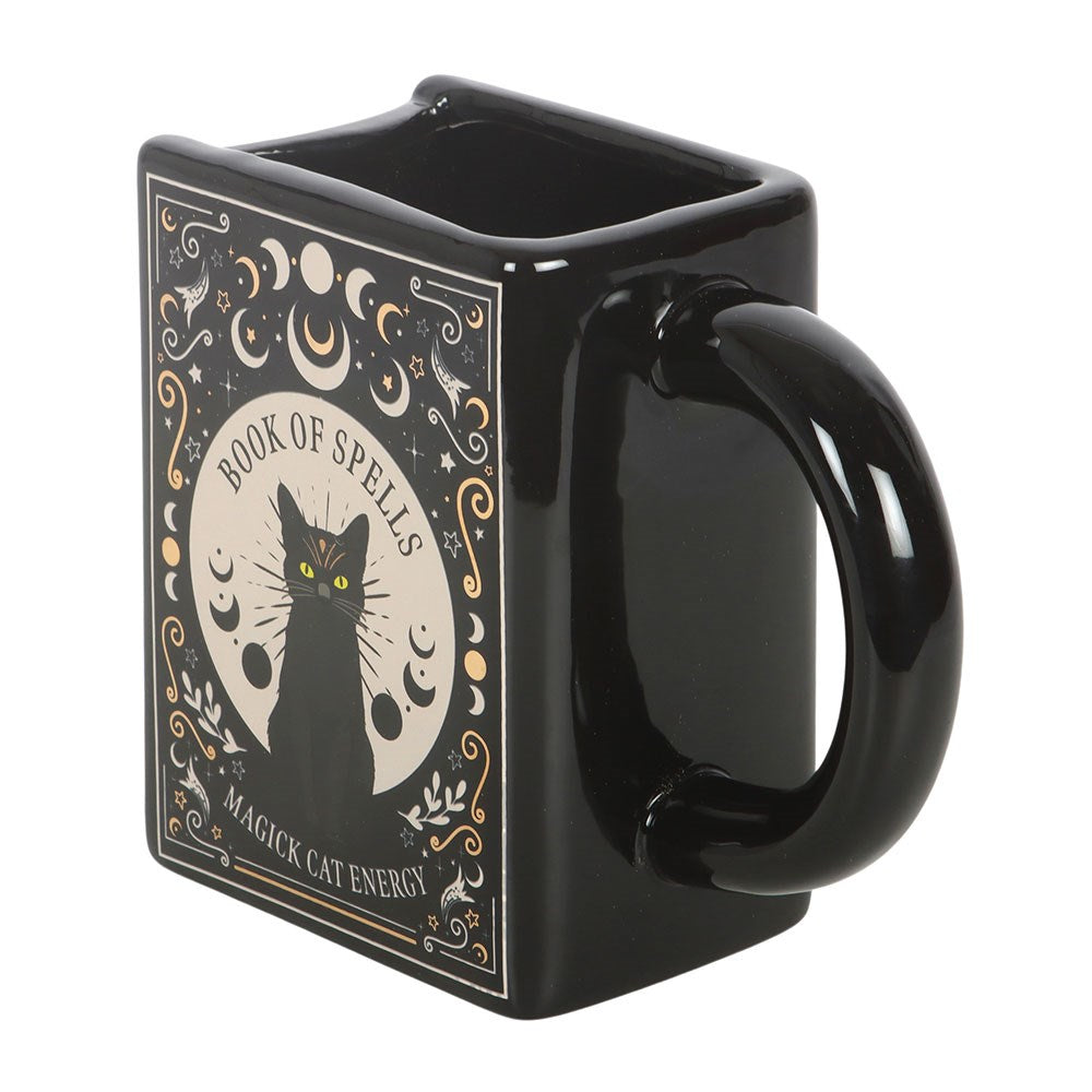 Mug "Black Cat Magick Book of Spells" Ceramic Black