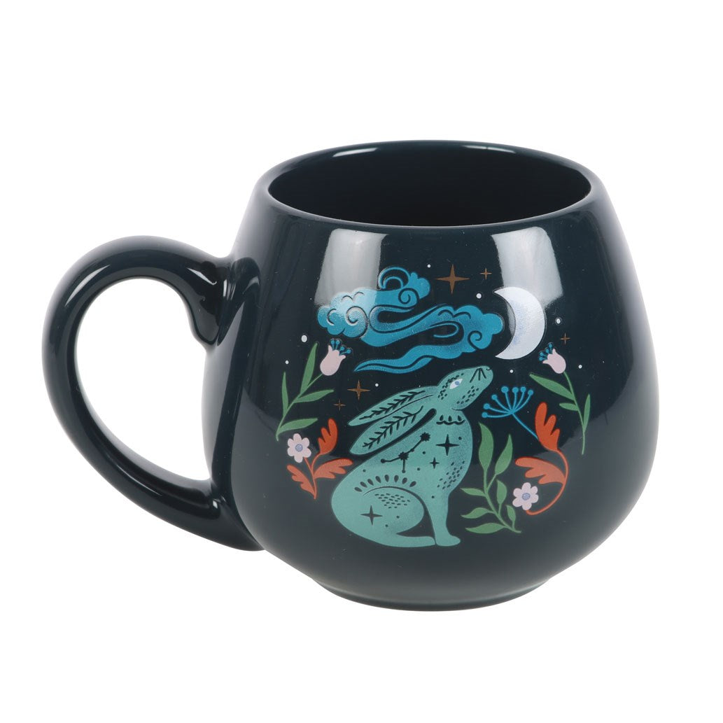 Mug "Midnight Hare" ceramic blue