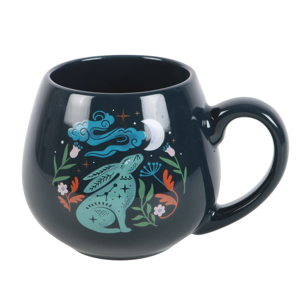 Mug "Midnight Hare" ceramic blue