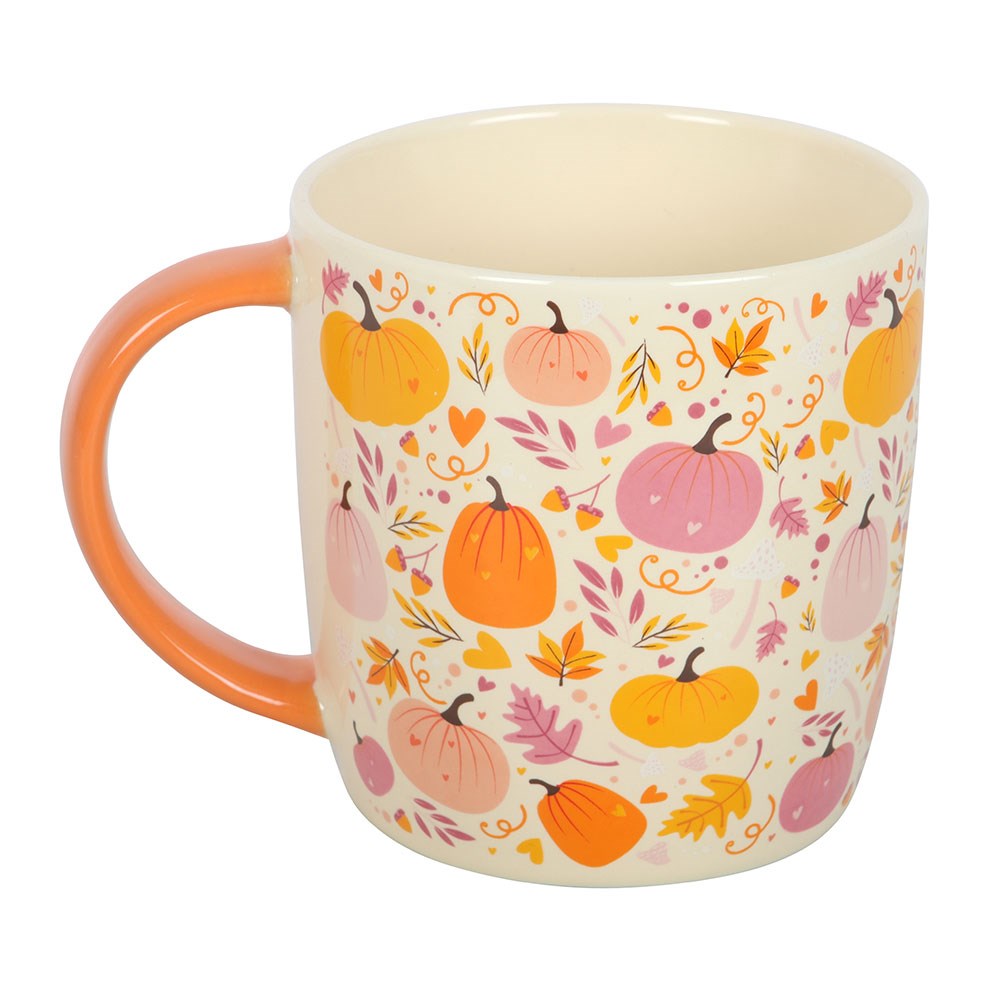 Tasse "Pink and Orange Pumpkin" Keramik Weiß
