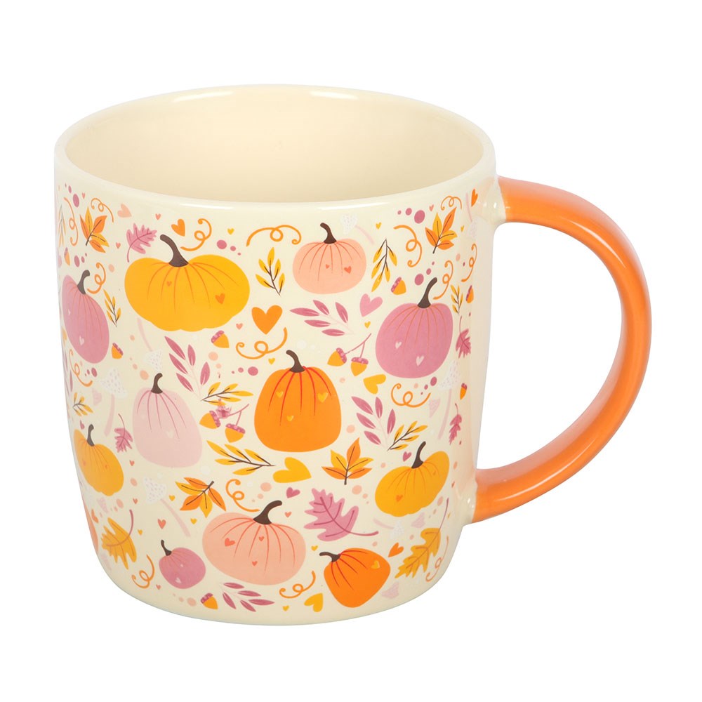 Tasse "Pink and Orange Pumpkin" Keramik Weiß