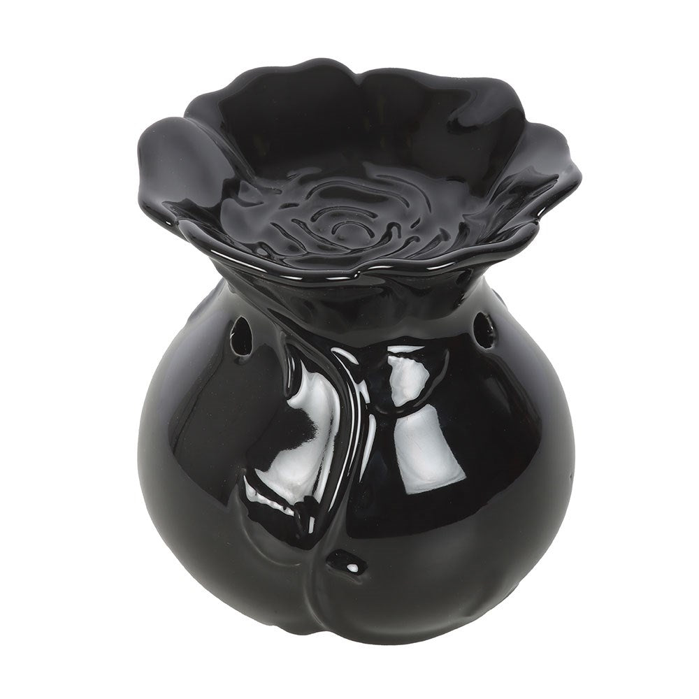 Duftlampe Teelicht "Black Rose" Keramik schwarz