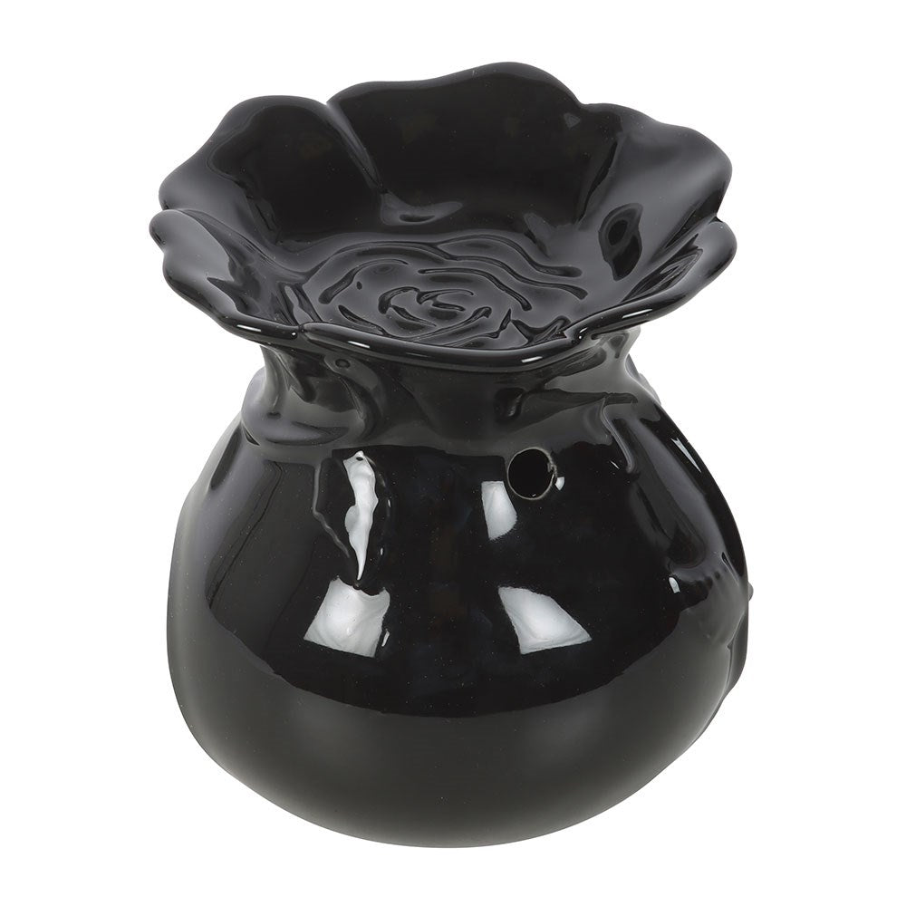Duftlampe Teelicht "Black Rose" Keramik schwarz