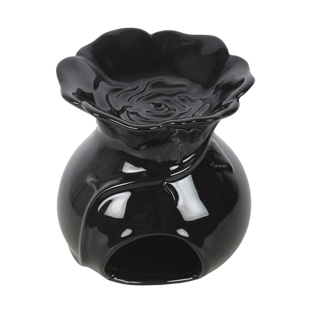 Duftlampe Teelicht "Black Rose" Keramik schwarz