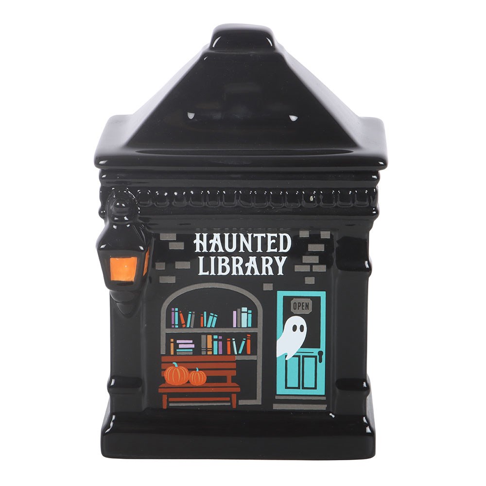 Duftlampe Teelicht "Haunted Library" Keramik schwarz