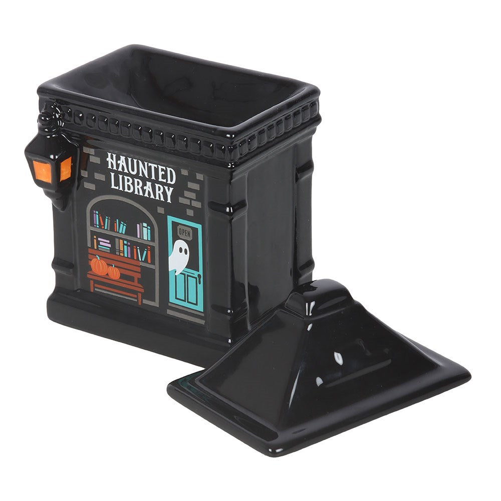 Duftlampe Teelicht "Haunted Library" Keramik schwarz