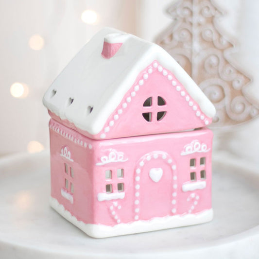 Duftlampe Teelicht "Pink Gingerbread" Keramik rosa