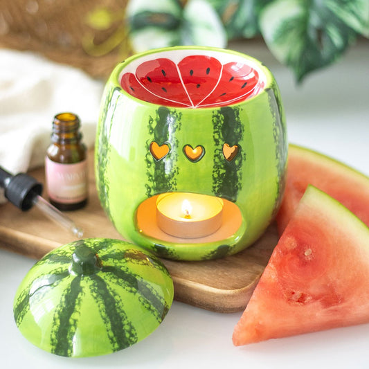 Duftlampe Teelicht "Watermelon" Keramik grün