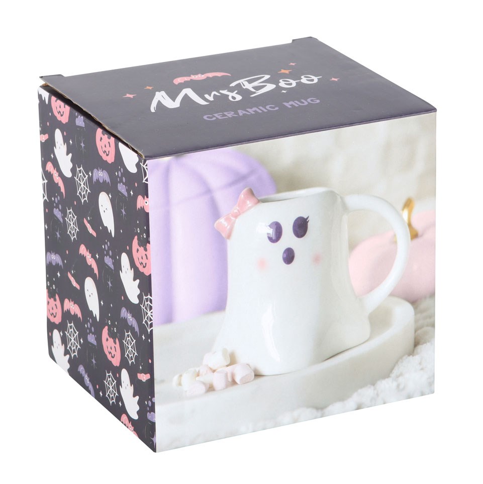Mug "Mrs Boo Ghost" ceramic white