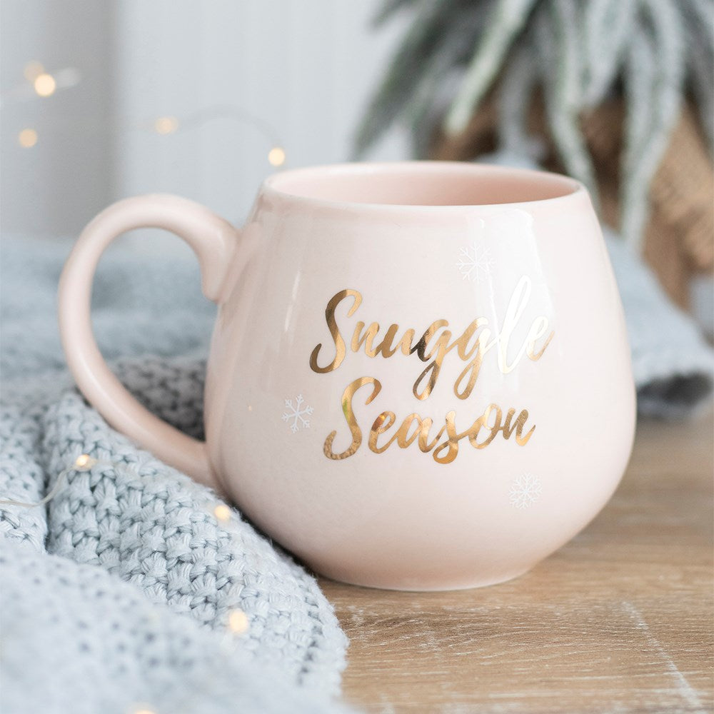 Mug "Snuggle Season" ceramic pink