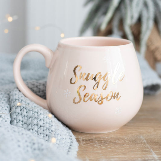 Mug "Snuggle Season" ceramic pink