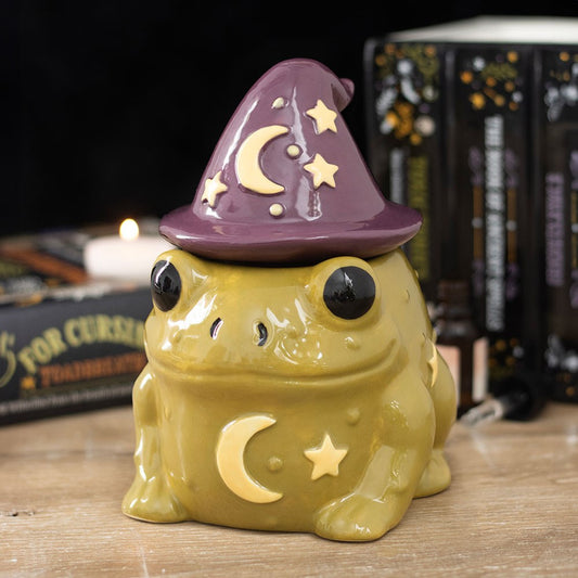 Duftlampe Teelicht "Magic Toad" Keramik grün