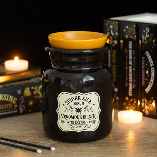 Duftlampe Teelicht "Spider Silk Serum Potion" Keramik schwarz
