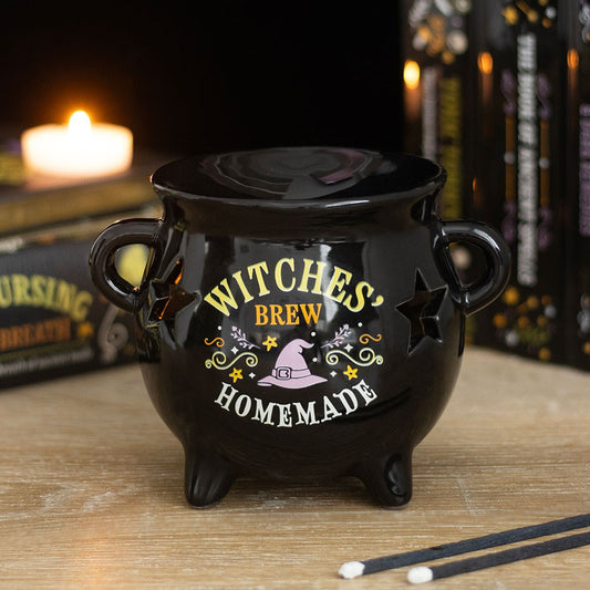Duftlampe Teelicht "Witches Brew Cauldron" Keramik schwarz