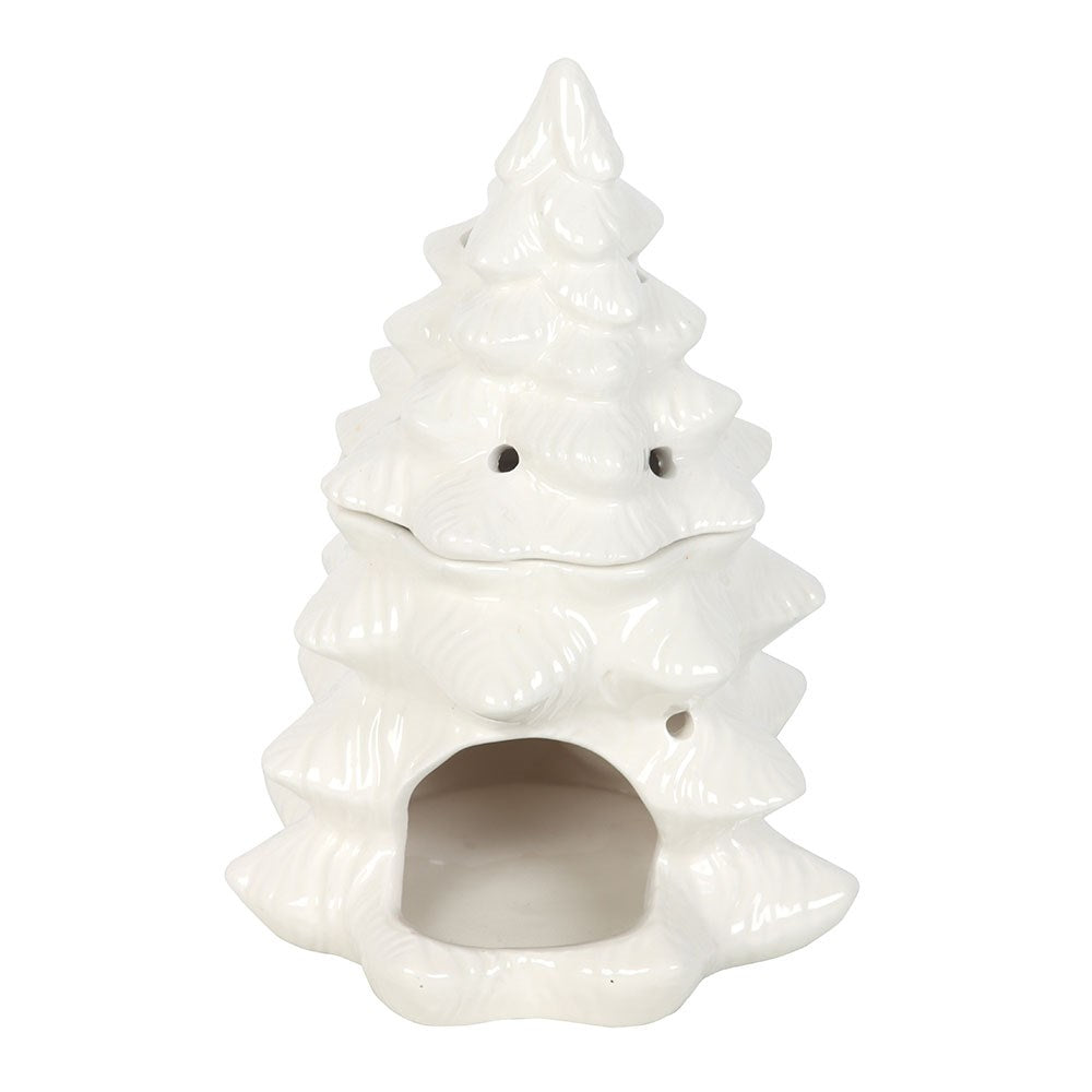 Duftlampe Teelicht "White Fir Tree" Keramik weiß