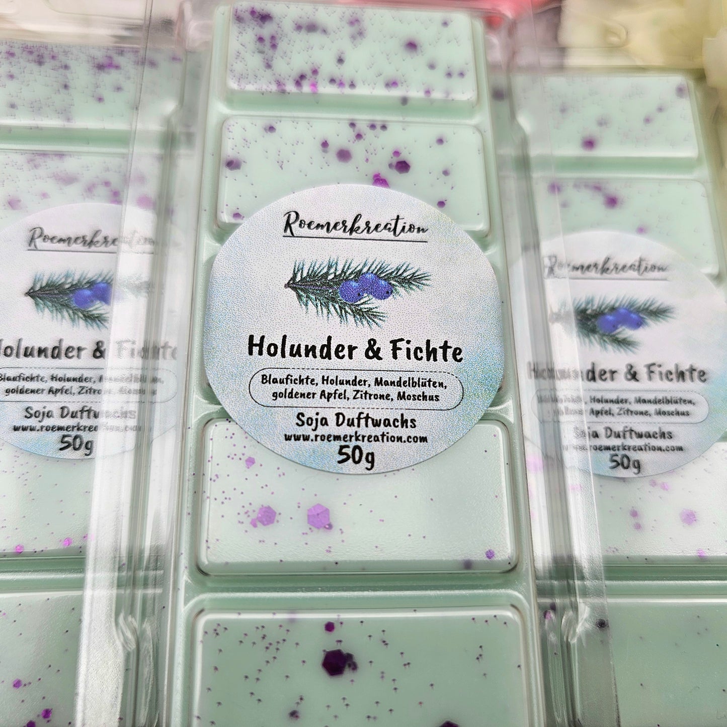 Tafel 50 g | Holunder & Fichte | Duftwachs