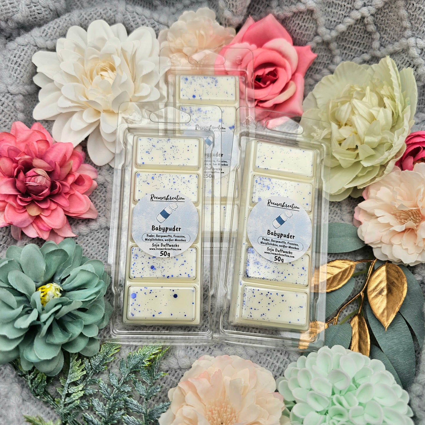 Tafel 50 g | Baby Puder | Duftwachs
