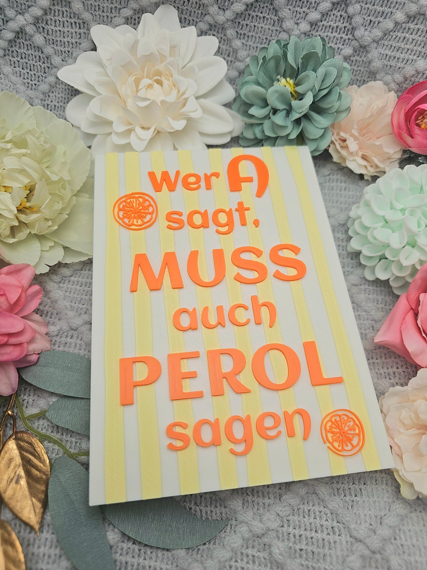 Statement Display Stand | If you say A, you must also say Perol | Customizable | 3D Print