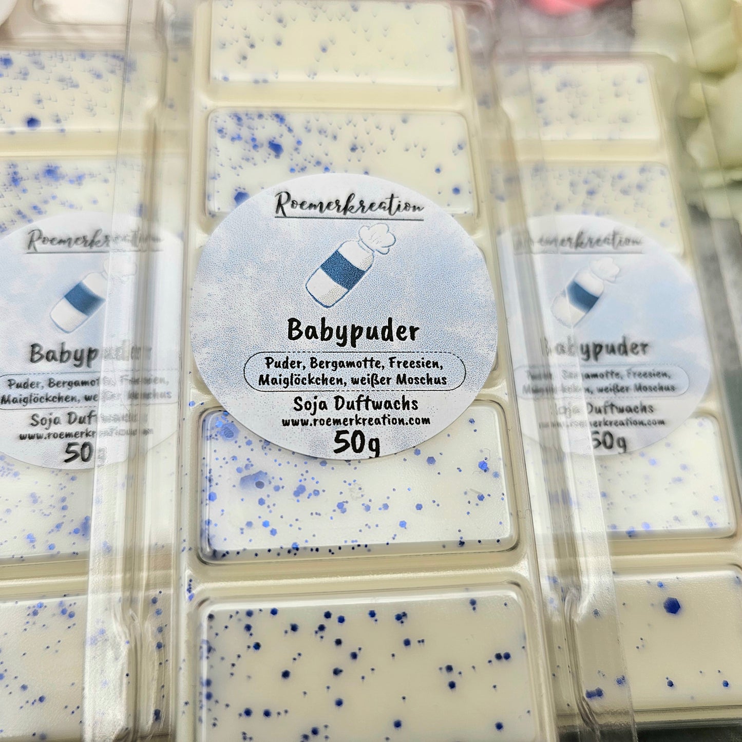 Tafel 50 g | Baby Puder | Duftwachs