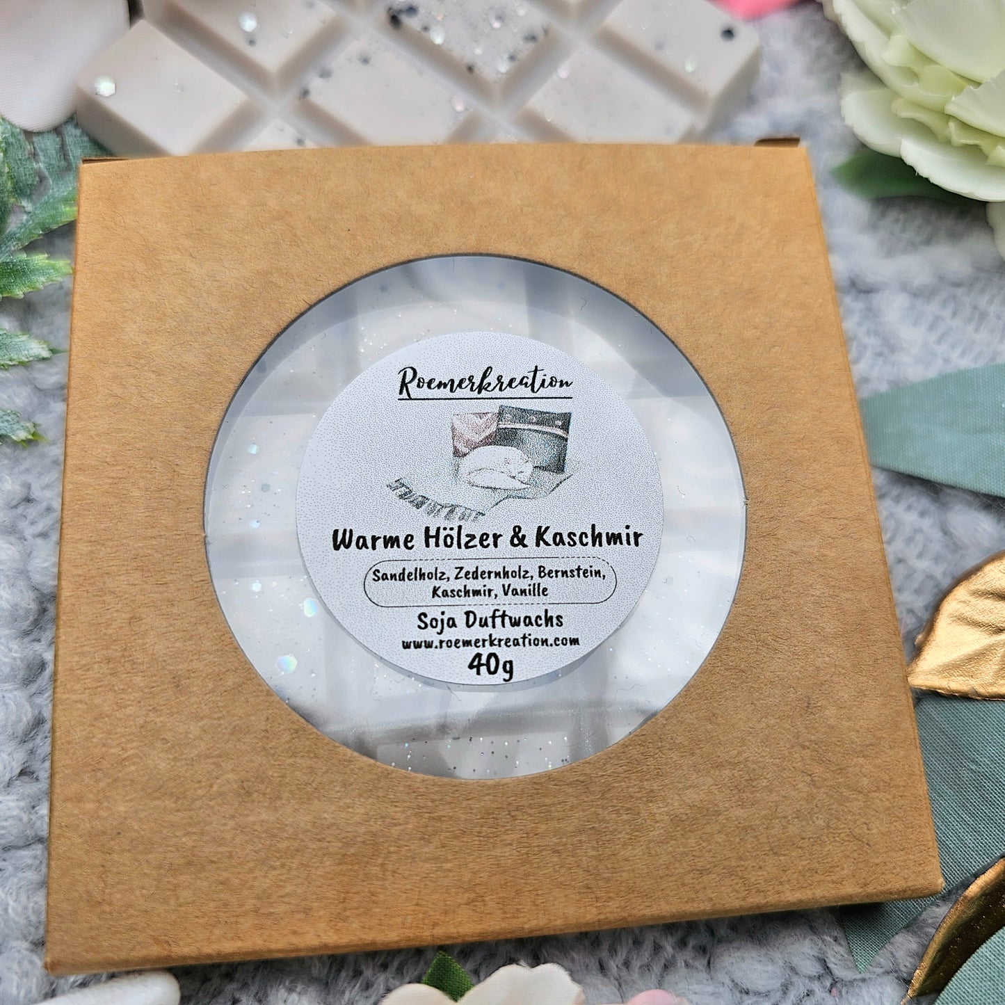 Tafel 40 g | Warme Hölzer & Kaschmir | *limitiert* | Duftwachs