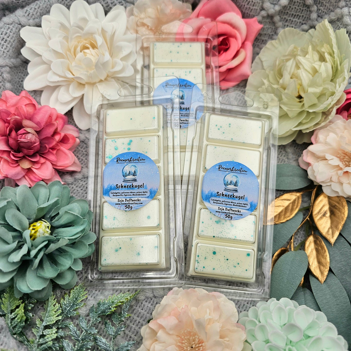 Tafel 50 g | Schneekugel | Duftwachs